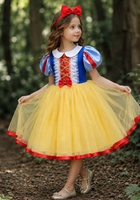 Load image into Gallery viewer, Charming Snow White Princess Birthday Party Dress &amp; Headband
