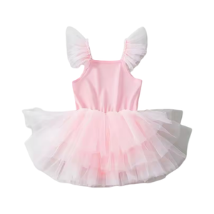 Luxe Ballerina Sparkle Tulle Tutu Leotard - Pink