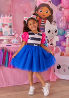 Load image into Gallery viewer, New Gabby’s Dollhouse Inspired Party Dress with Cat Ears Headband - Halloween Costume
