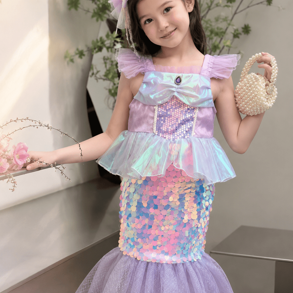 Enchanted Pearl Mermaid Sequins Princess Dress - Fox Baby & Co