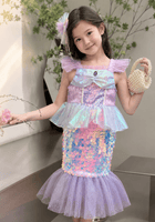 Load image into Gallery viewer, Enchanted Pearl Mermaid Sequins Princess Dress - Fox Baby &amp; Co
