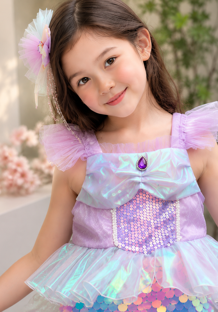 Enchanted Pearl Mermaid Sequins Princess Dress - Fox Baby & Co