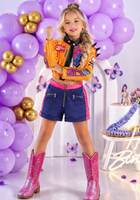 Load image into Gallery viewer, Kids Girls K - POP Style Demon Hunter Rumi Costume Top, Shorts &amp; Jacket 3 Piece - Fox Baby &amp; Co
