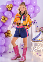 Load image into Gallery viewer, Kids Girls K - POP Style Demon Hunter Rumi Costume Top, Shorts &amp; Jacket 3 Piece - Fox Baby &amp; Co
