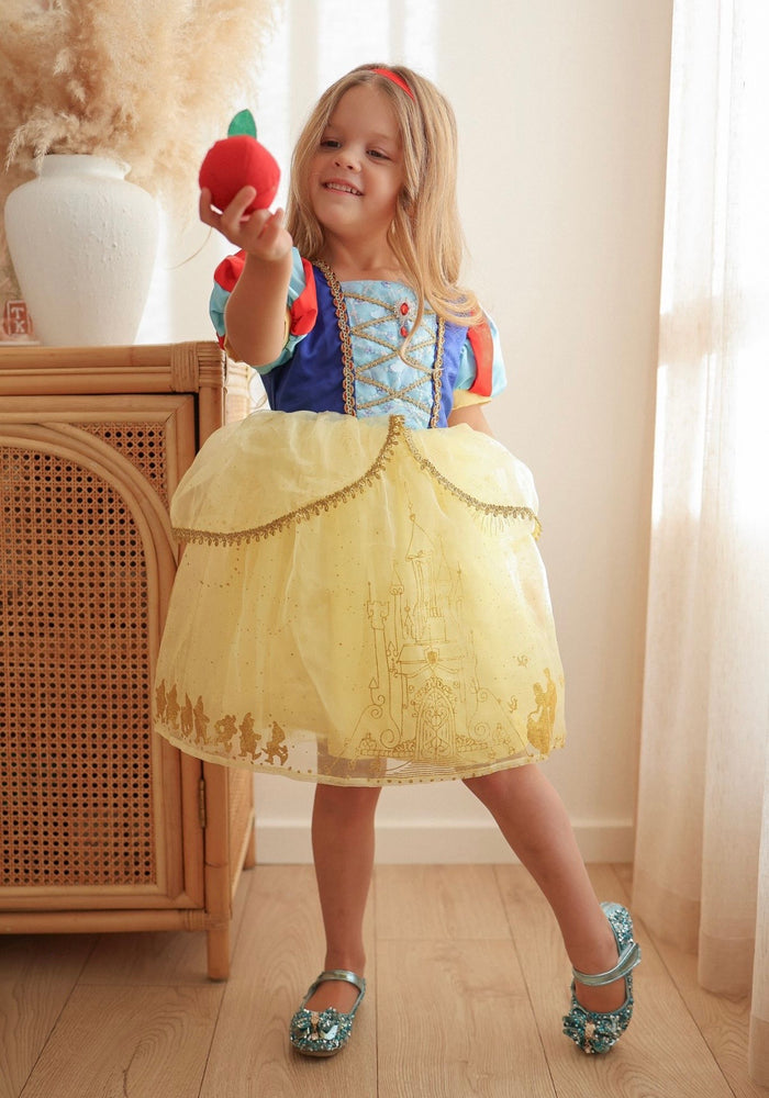 Royal Snow White Princess Birthday Party Dress Costume & Headband - Fox Baby & Co