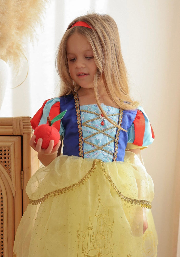 Royal Snow White Princess Birthday Party Dress Costume & Headband - Fox Baby & Co