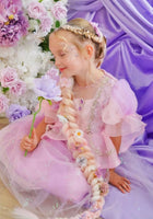 Load image into Gallery viewer, Violet Rapunzel Princess Puff Sleeve Party Dress Costume - Fox Baby &amp; Co
