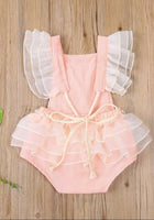 Load image into Gallery viewer, Billie Birthday Romper - Peach (1st or 2nd birthday outfit) - Fox Baby &amp; Co
