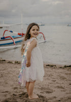 Load image into Gallery viewer, Kids little girls Mermaid Cape White/Silver
