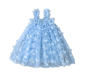 Pre order- Whimsical Butterfly Tulle Dress - Blue