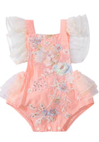 Load image into Gallery viewer, Billie Birthday Romper - Peach (1st or 2nd birthday outfit) - Fox Baby &amp; Co
