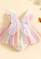 Load image into Gallery viewer, Kids little Girls Aurora Tutu Tulle Fairy Romper - Pink Rainbow
