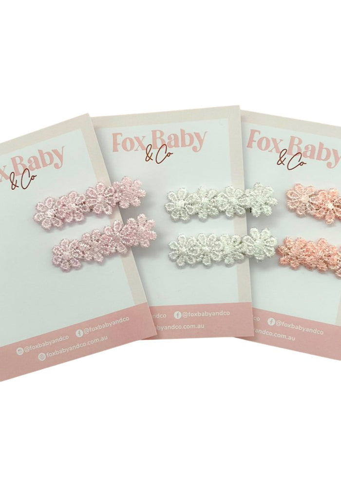 Madelyn - Mini Daisy Clip Set - Fox Baby & Co