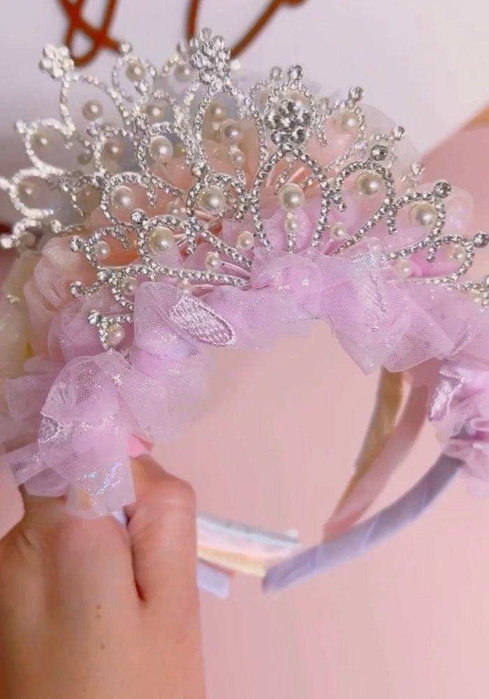 Princess Tulle Birthday Tiara Crown Headband - Fox Baby & Co