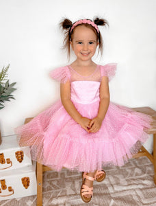 Kid little girl Pink Princess Birthday Tulle Dress - Fox Baby & Co