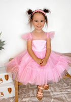Load image into Gallery viewer, Kid little girl Pink Princess Birthday Tulle Dressi
