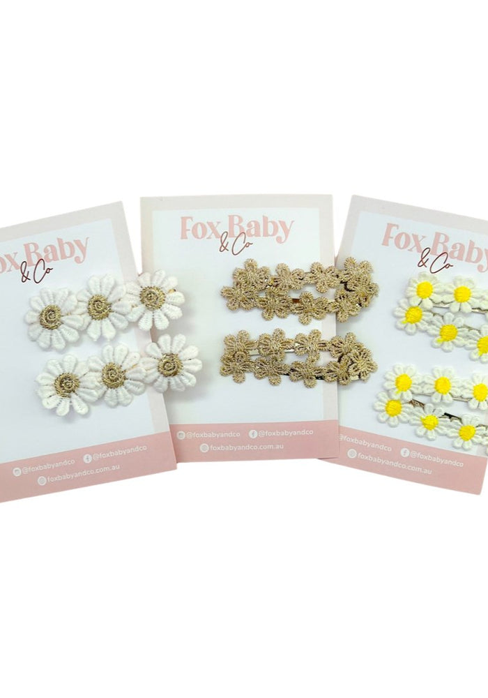 Madelyn - Daisy Clip Set - Fox Baby & Co