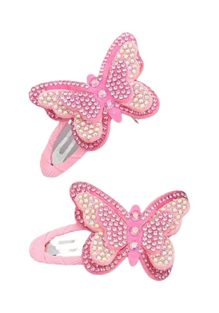 Butterfly Pink Sparkle Clip Set - Fox Baby & Co