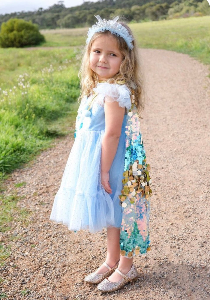 Kid little girl Blue Princess Birthday Tulle Dress - Fox Baby & Co