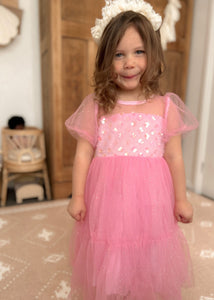 Kid little girl Bubblegum Pink Fairytale Birthday Tulle Dress