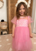 Load image into Gallery viewer, Kid little girl Bubblegum Pink Fairytale Birthday Tulle Dress
