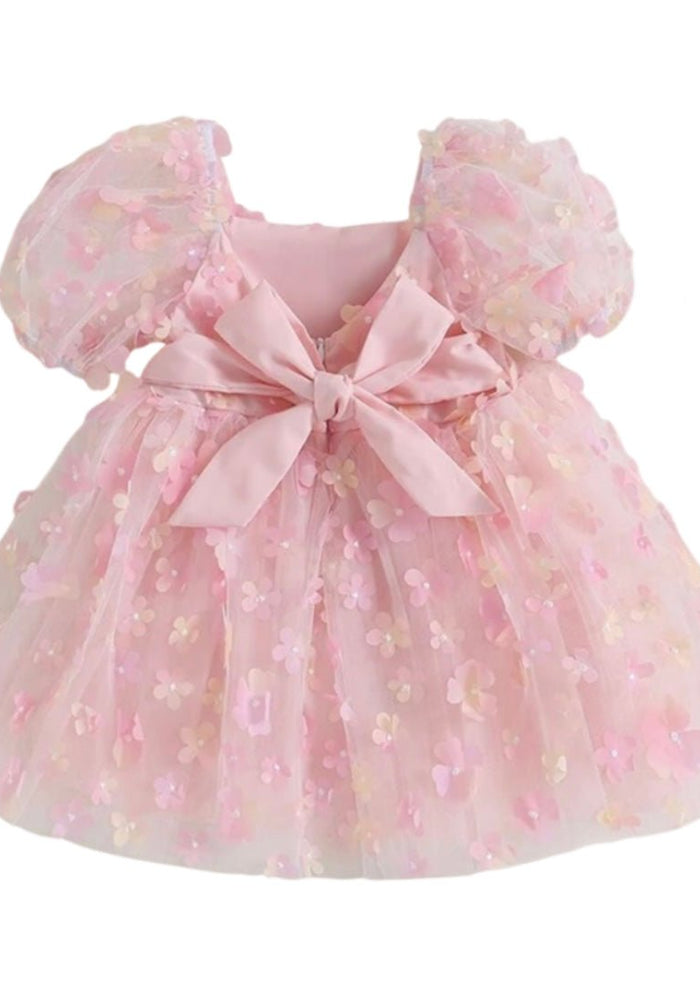 Kids girls Sweetheart Tulle Dress - Pink Rainbow - Fox Baby & Co
