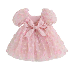 Kids girls Sweetheart Tulle Dress - Pink Rainbow