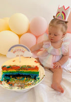 Load image into Gallery viewer, Rainbow 1st Birthday Party Crown Hat

