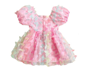 Kids little girls Pandora Butterfly Tulle Dress - Rainbow