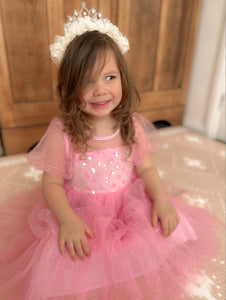 Kid little girl Bubblegum Pink Fairytale Birthday Tulle Dress
