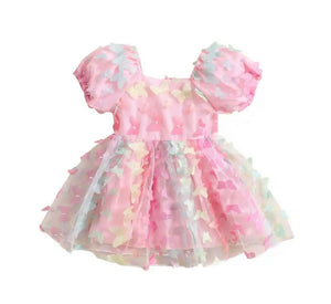 Kids little girls Pandora Butterfly Tulle Dress - Rainbow