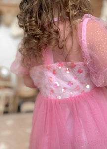 Kid little girl Bubblegum Pink Fairytale Birthday Tulle Dress