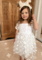 Load image into Gallery viewer, Kids little girls Clara Butterfly Tulle Dress - White - Fox Baby &amp; Co
