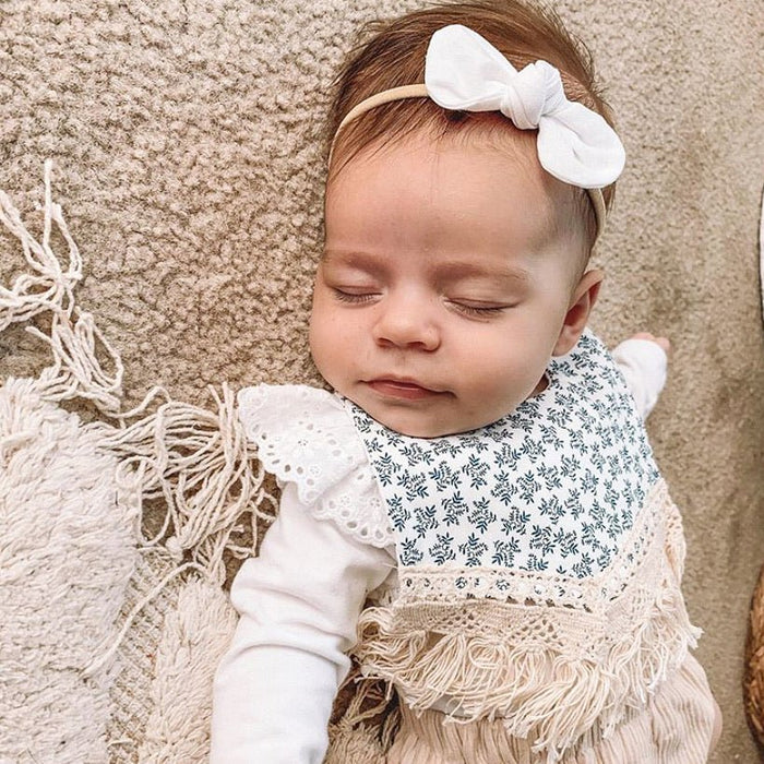 Harper Baby Bow Headband - White - Fox Baby & Co