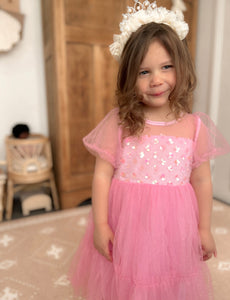 Kid little girl Bubblegum Pink Fairytale Birthday Tulle Dress