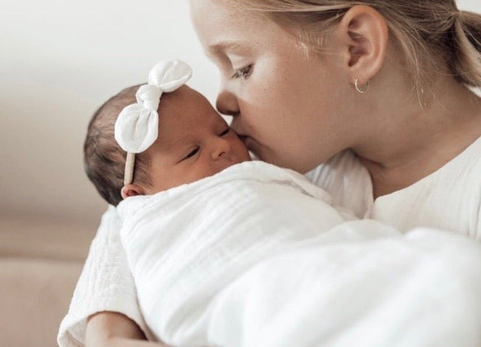 Harper Baby Bow Headband - White - Fox Baby & Co