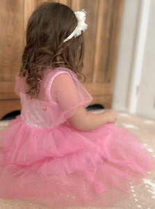 Kid little girl Bubblegum Pink Fairytale Birthday Tulle Dress