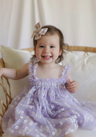 Load image into Gallery viewer, Kids little girls Arabella Daisy Tulle Dress - Lilac - Fox Baby &amp; Co
