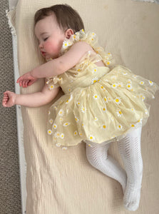 Yellow Daisy Tulle Frill Tutu Romper