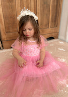 Load image into Gallery viewer, Kid little girl Bubblegum Pink Fairytale Birthday Tulle Dress
