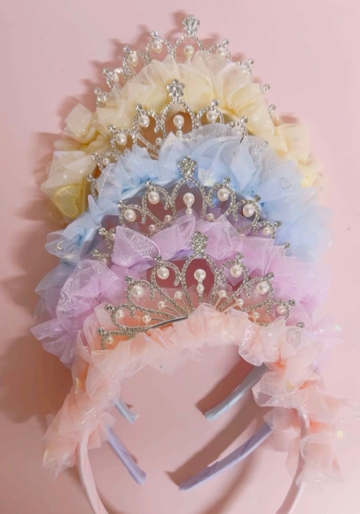 Princess Tulle Birthday Tiara Crown Headband - Fox Baby & Co