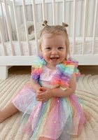 Load image into Gallery viewer, Pastel Rainbow Tulle Frill Tutu Romper

