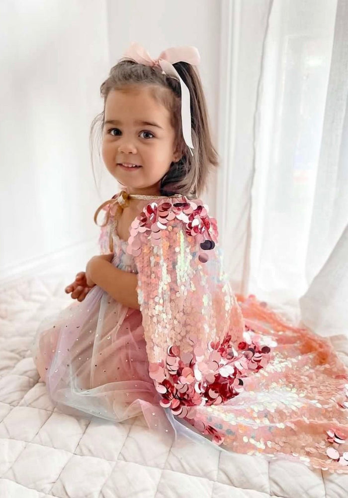 Kids little girl Mermaid Kids Cape Pink/Rose - Fox Baby & Co