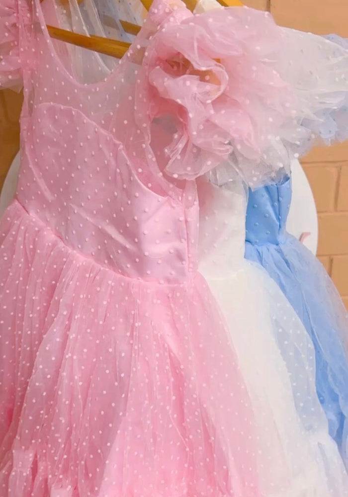 Kid little girl Pink Princess Birthday Tulle Dress - Fox Baby & Co