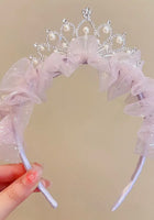 Load image into Gallery viewer, Princess Tulle Birthday Tiara Crown Headband
