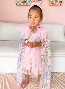 Kids little girls Pandora Butterfly Tulle Dress - Baby Pink