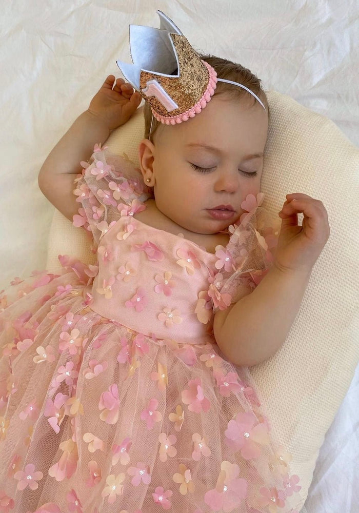 Kids girls Sweetheart Tulle Dress - Pink Rainbow - Fox Baby & Co