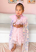 Load image into Gallery viewer, Kids little girls Mermaid Cape Pink/White (pre order)
