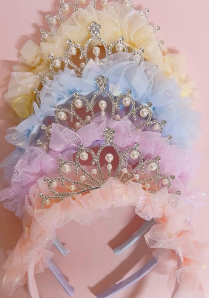 Princess Tulle Birthday Tiara Crown Headband - Fox Baby & Co