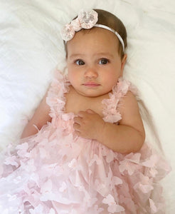 Whimsical Butterfly Tulle Dress - Baby Pink - Fox Baby & Co